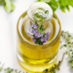 Body massage oil, natural purple flower inside