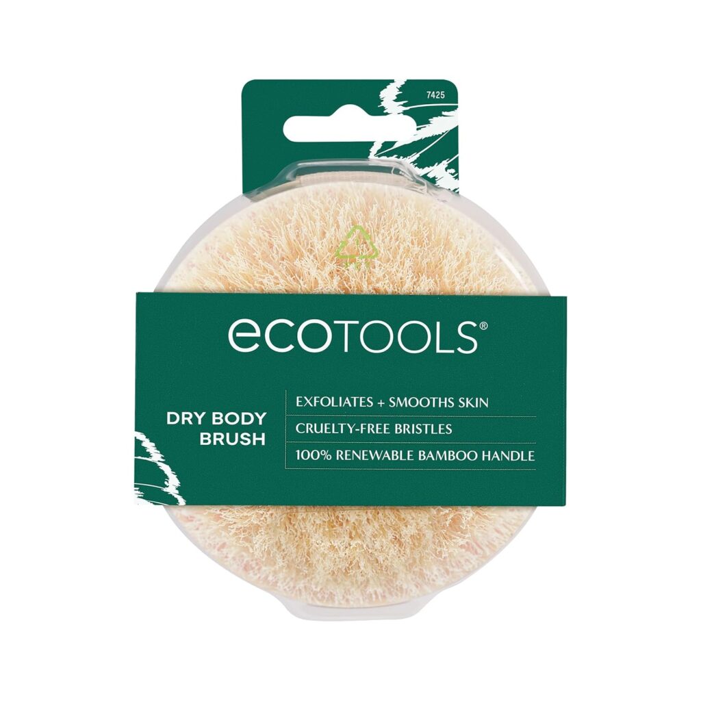 EcoTools Dry Body Brush, Cruelty-Free Bristles Exfoliate & Smooth Skin, Dry Brushing Removes Flaky Skin, May Help Improve Circulation & Tone, Eco-Friendly Skincare Tool, Vegan & Cruelty-Free