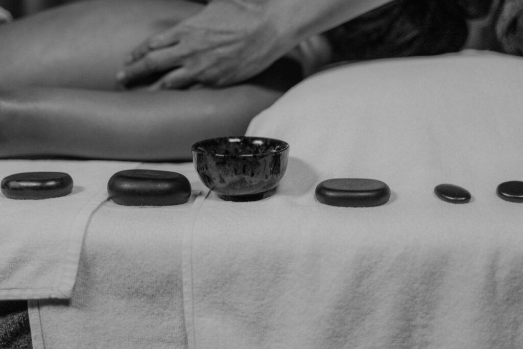 Nervous syestem regulation practices , hot stone massage